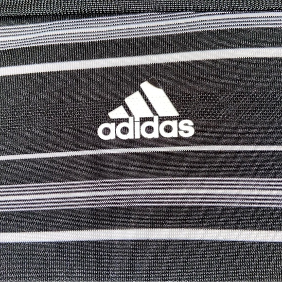 ADIDAS Puremotion golf shirt, in black and white stripes —like new. Very sharp! - Picture 3 of 3